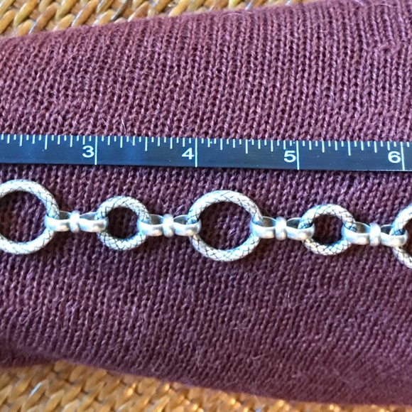 Toggled Silver-Toned, Snake Skin (Charm?) Bracelet - Picture 3 of 6